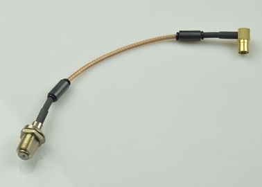 China Micro fêmea do cabo F do RF MCX ao cabo coaxial de RG 316 fêmeas com núcleo de ferrite fornecedor